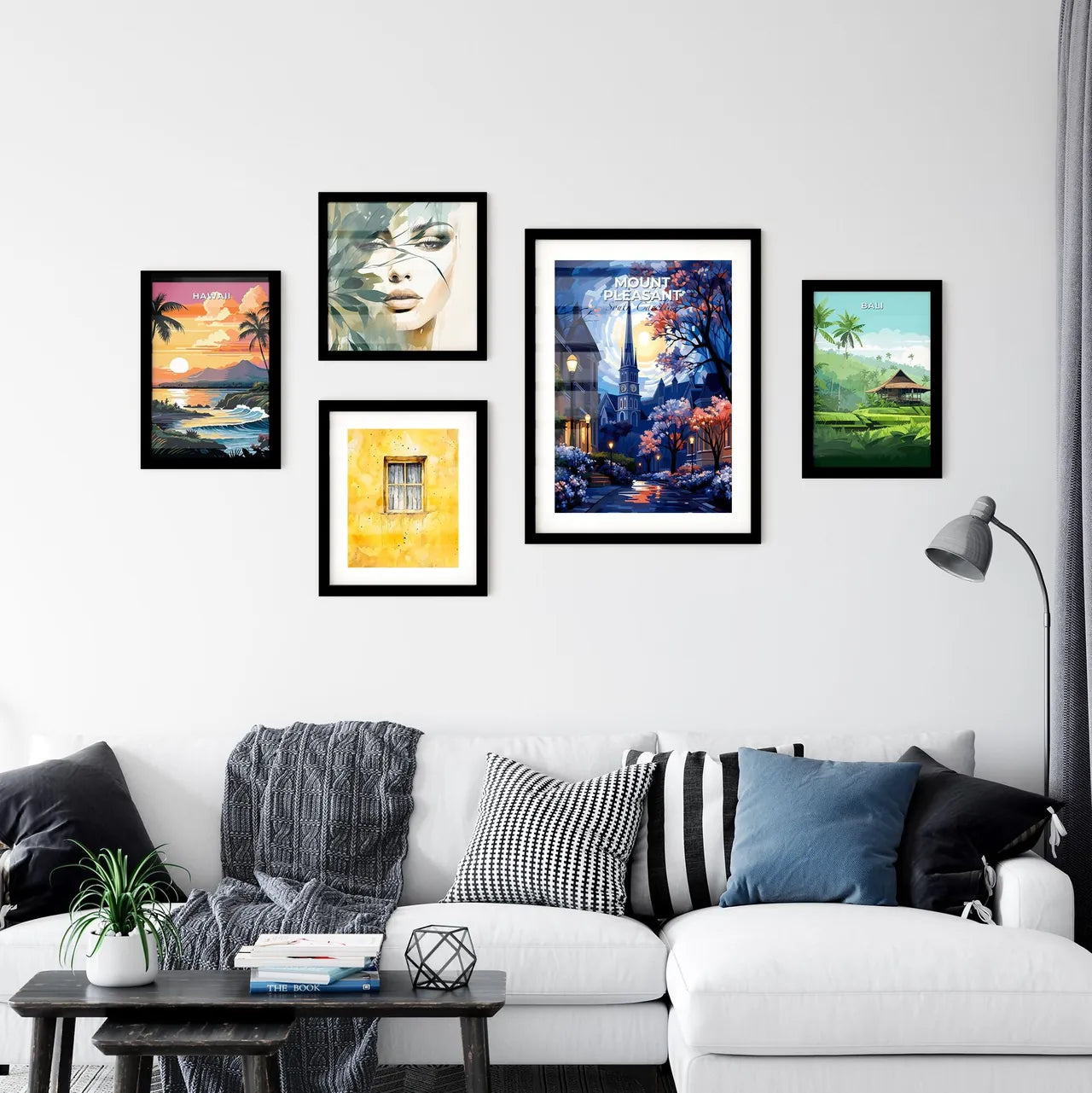 Mount Pleasant, South Carolina, A Poster of a painting of a church with a clock tower in the background Default Title
