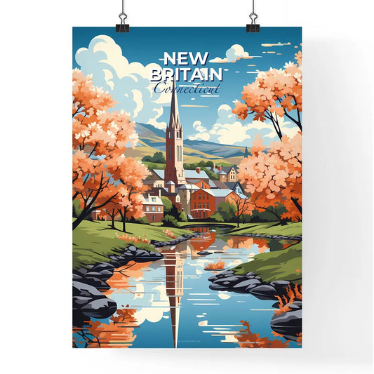 New Britain, Connecticut, A Poster of a river with trees and a church in the background Default Title