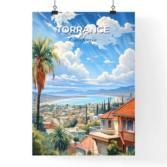 Torrance, California, A Poster of a view of a town from a hill Default Title
