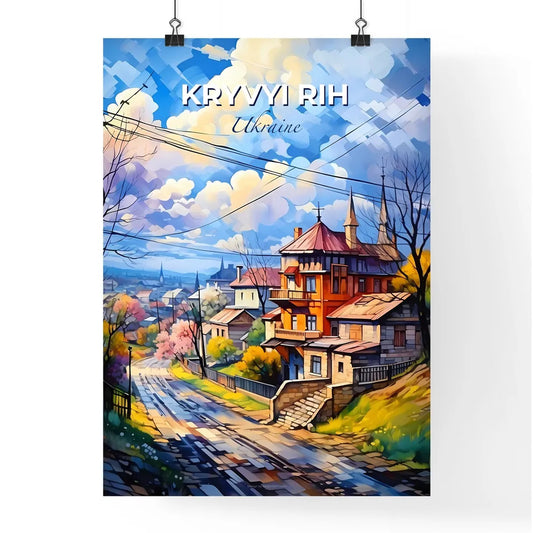 Kryvyi Rih, Ukraine, A Poster of a painting of a house on a hill Default Title