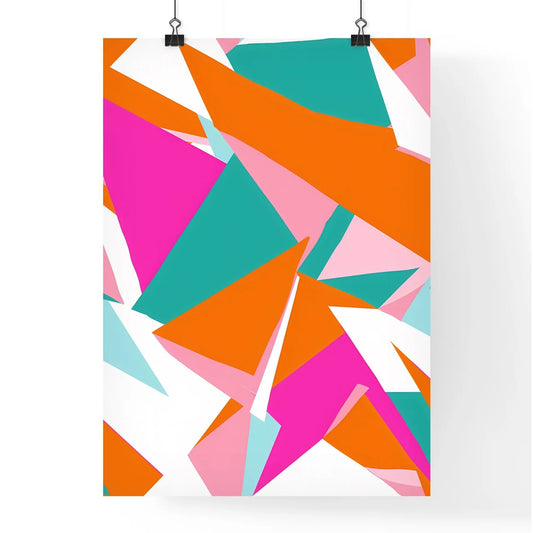 Bold Geometric Abstract Painting Poster