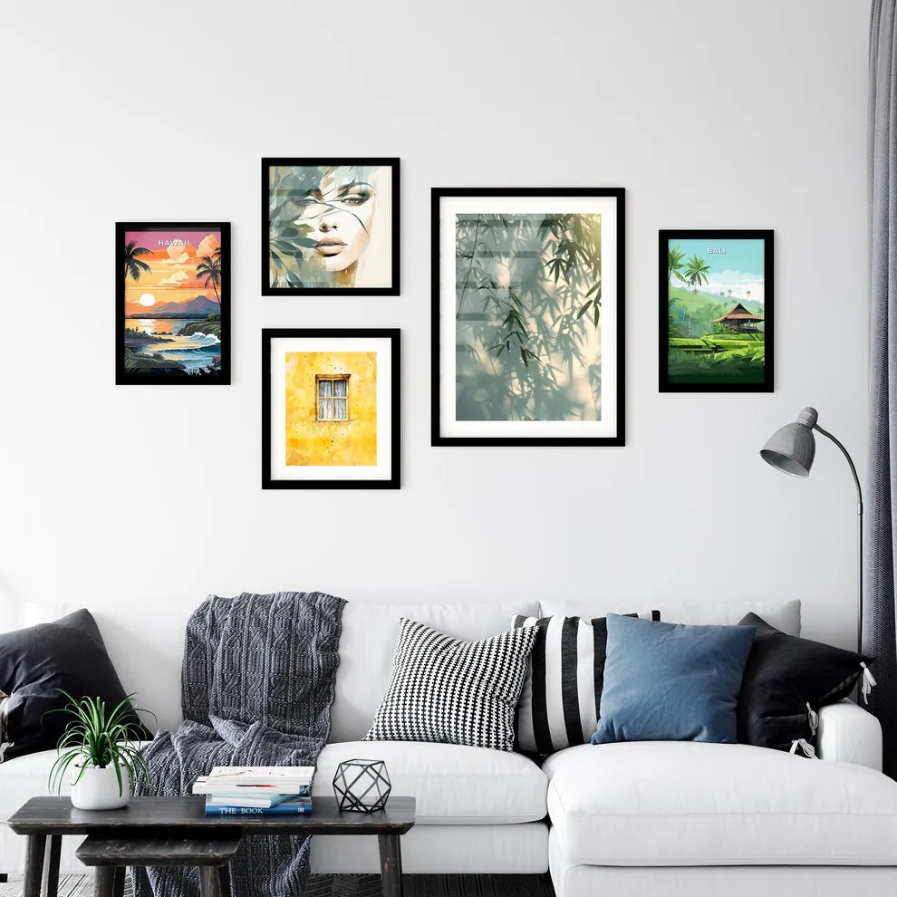 Ethereal Bamboo Shadow Painting Wall Art