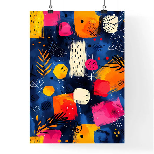 Colorful Seamless Abstract Doodle Pattern De Poster