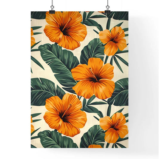 Vibrant Tropical Floral Pattern Reminiscent Poster