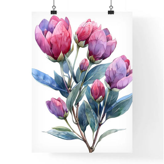 Vibrant Watercolor Painting of Chili Peppers Poster