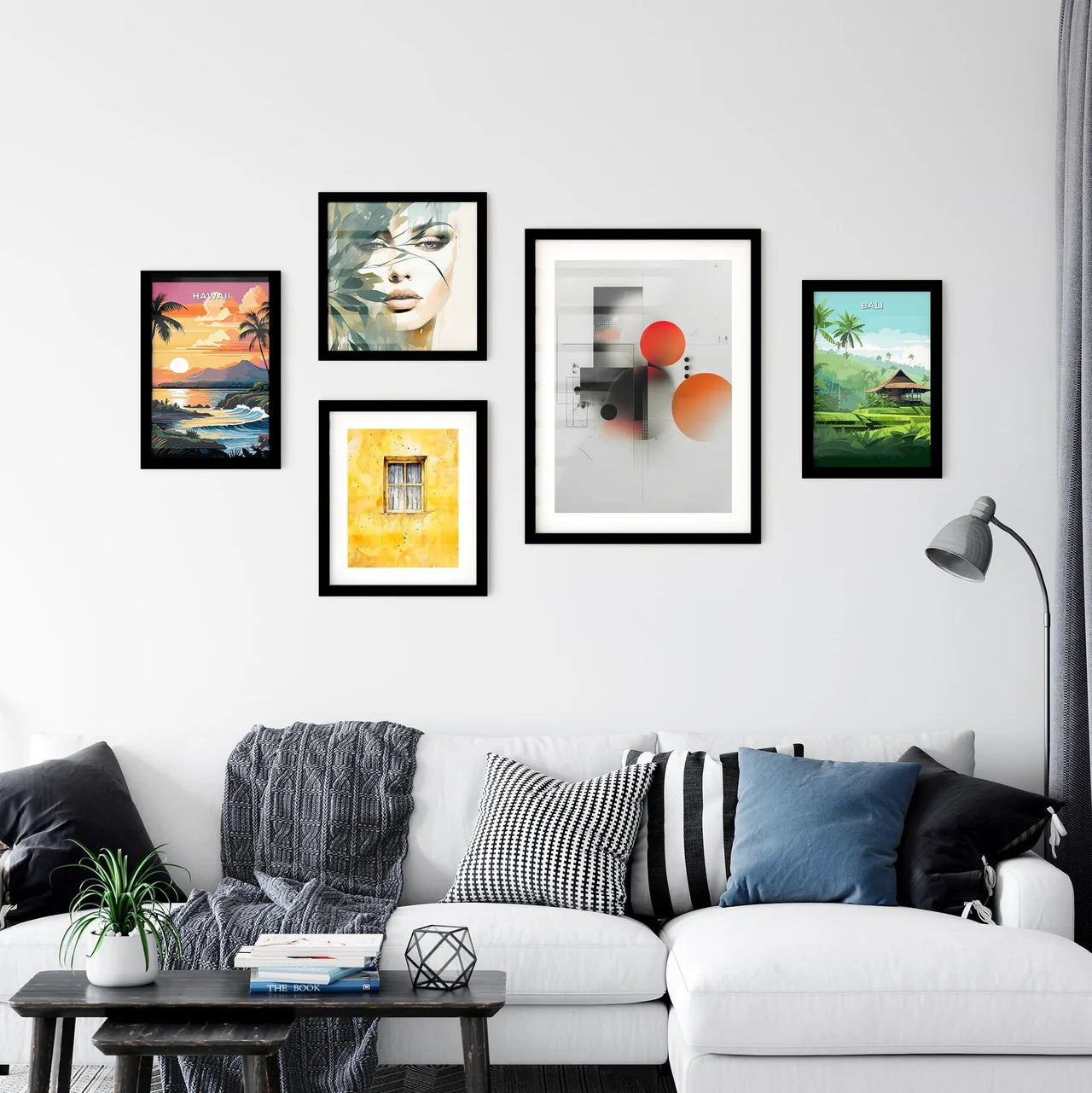 Abstract Geometric Art with AI Wall Art