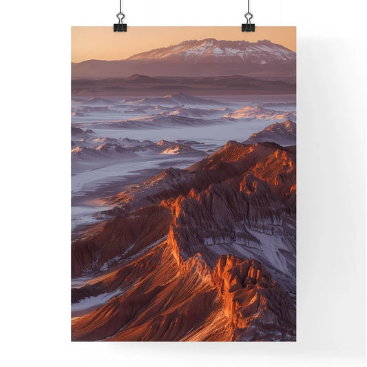 Vibrantly Painted Aerial Landscape of the At Poster