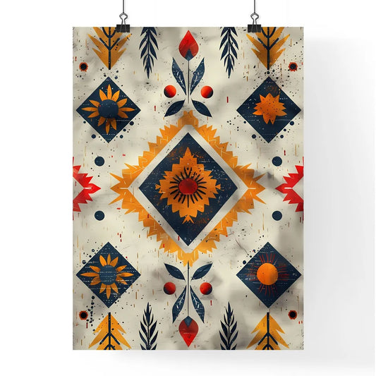 Colorful Tribal Ethnic American Seamless Pat Poster