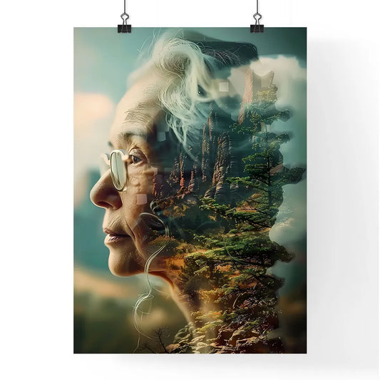 Vibrant Asian Grandma Poster