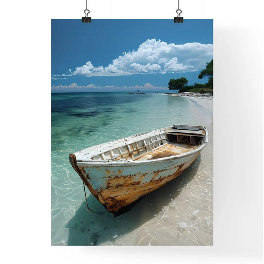 Vibrant Tropical Seascape Painting Poster