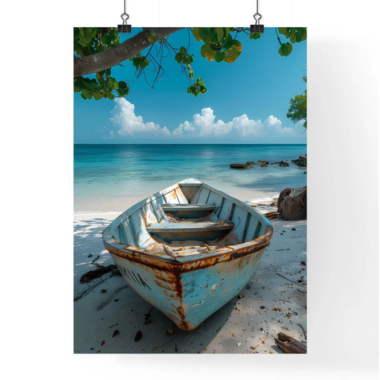 Colorful Mozambican Boat Painting on Tropica Poster
