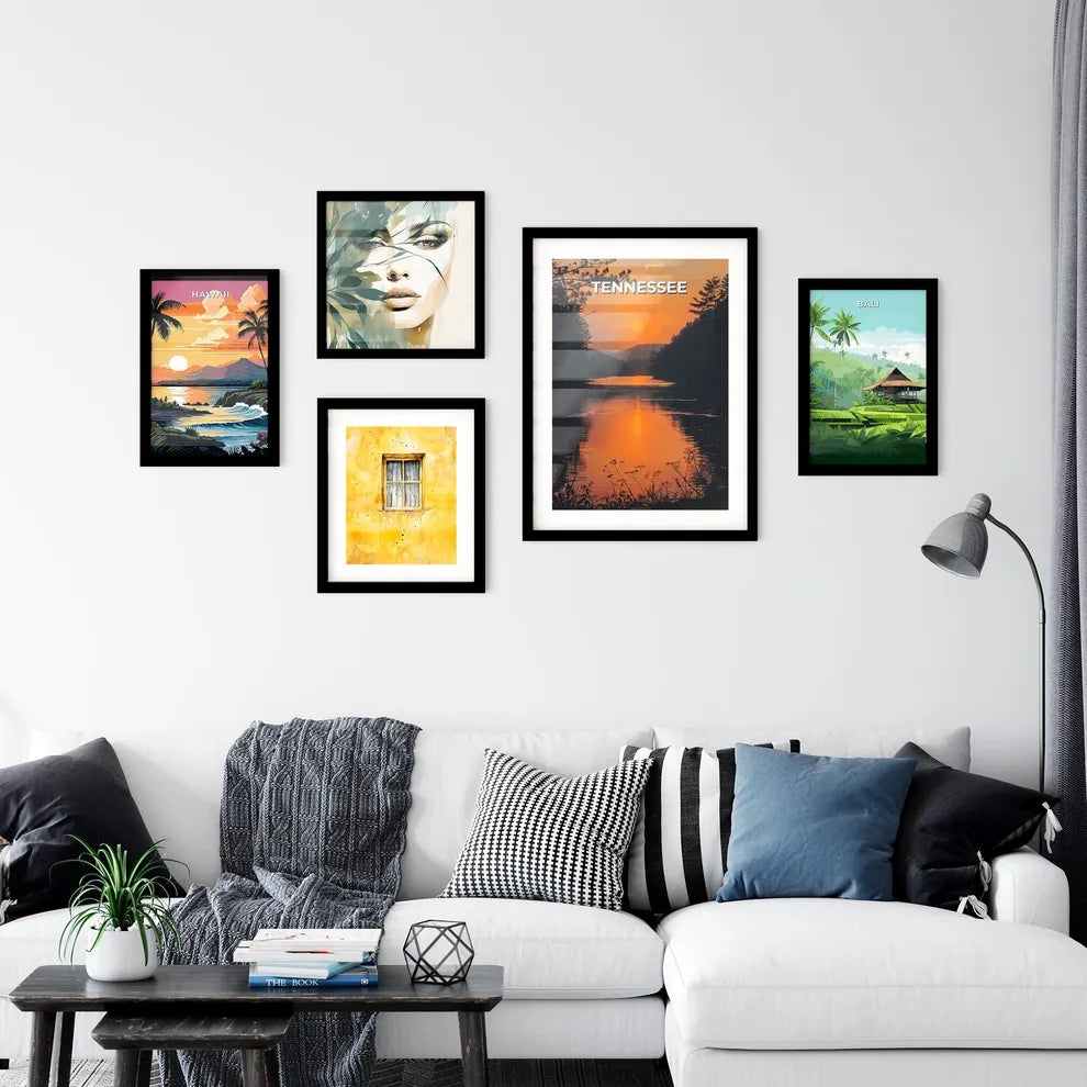 Tennessee Sunset Lake Art | Digital Oil Pain Wall Art