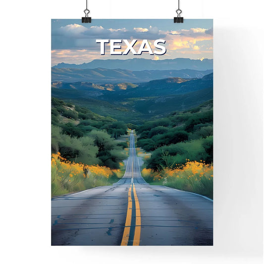 Vibrant Alley with Trees and Flowers Poster