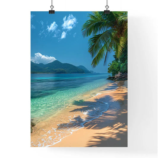 Vibrant Painting of Phuket's White Sandy Bea Poster