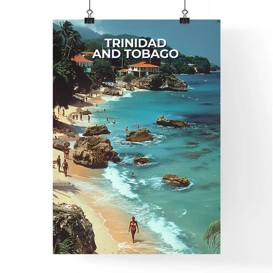 Artful Depiction of Trinidad and Tobago Beac Poster
