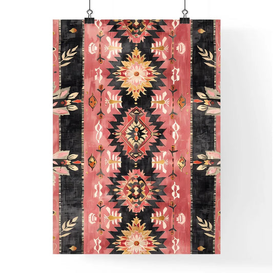 Vibrant colorful ethnic boho chic seamless p Poster