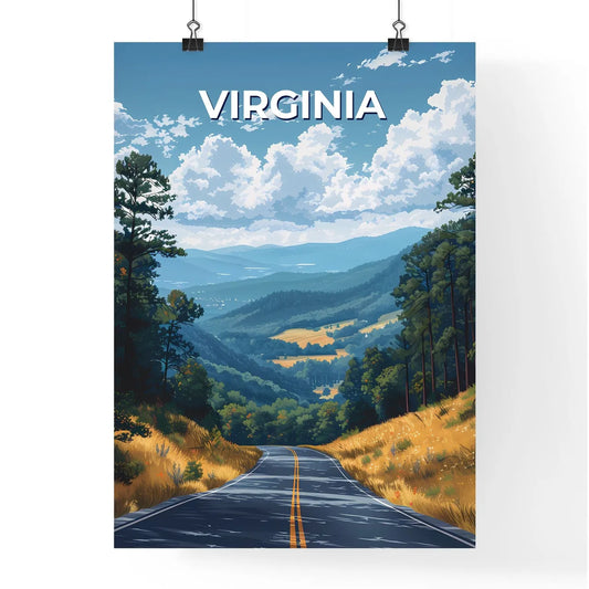 Artfully Painted Landscape Depicting a Road Poster