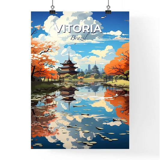 Vitoria Brazil Skyline Painting Colorful Architecture Cityscape Water Body Buildings Art Default Title