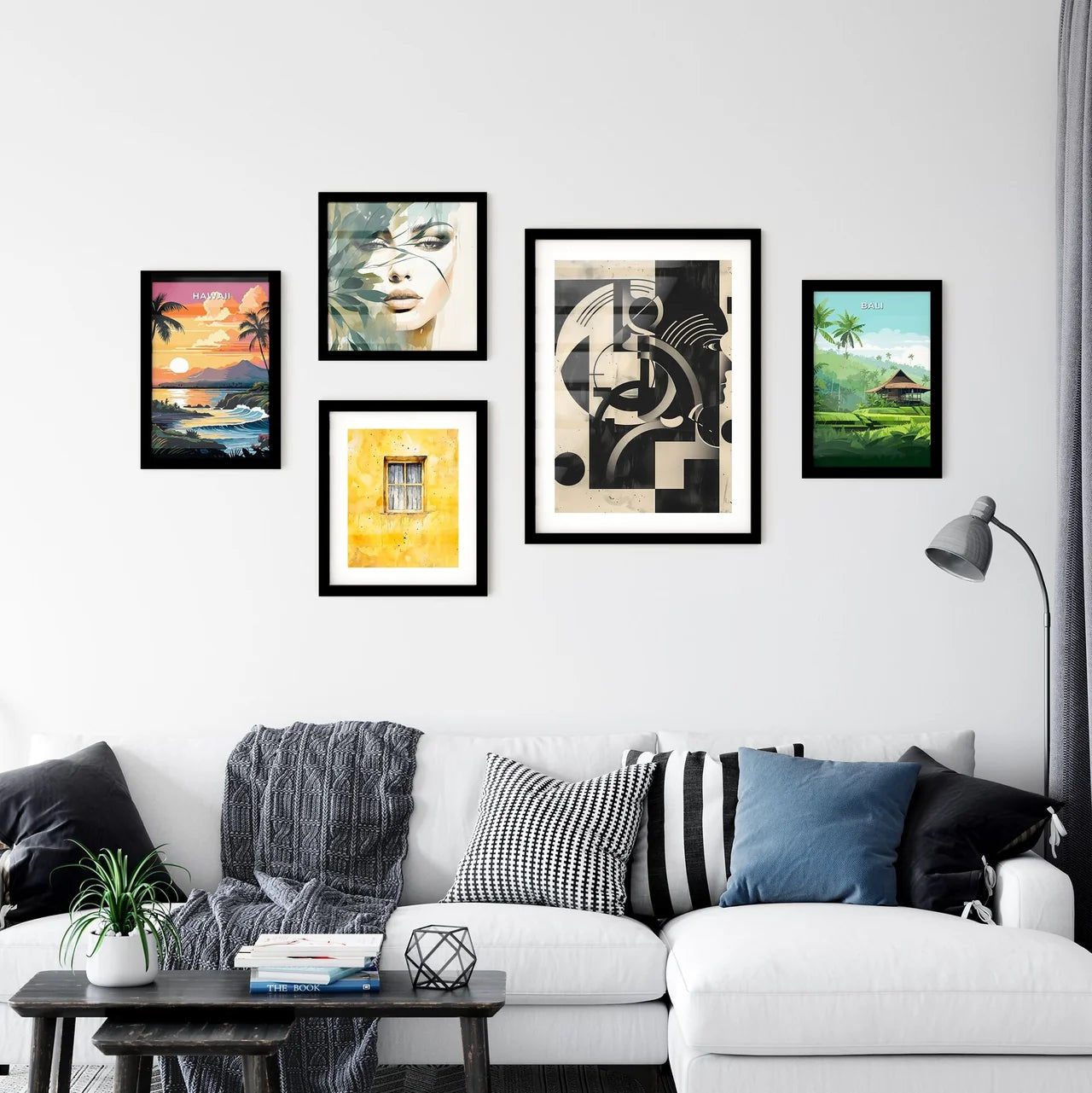 Bauhaus-Inspired Abstract Black-and-White Ar Wall Art