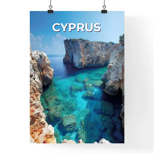 Vibrant Cyprus Seascape Painting Poster