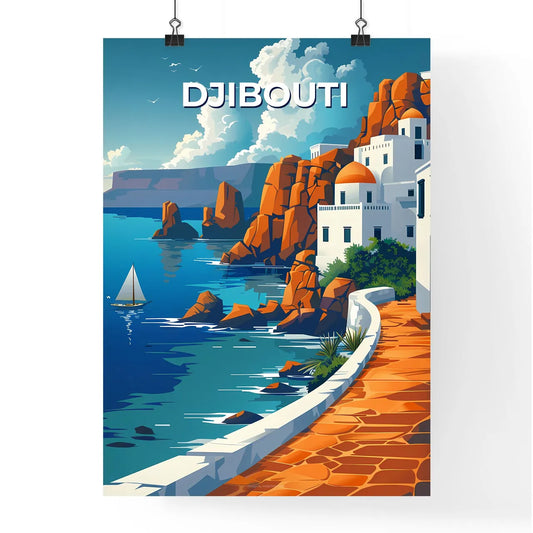 Vibrant Djibouti Painting by the Water, Africa Poster