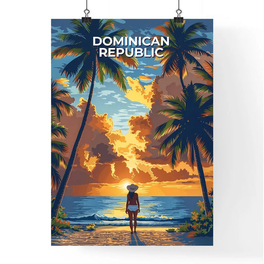 Vibrant Dominican Republic Beach Painting De Poster