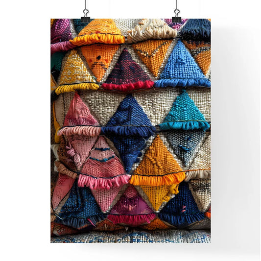 Embroidery pattern featuring colorful Poster