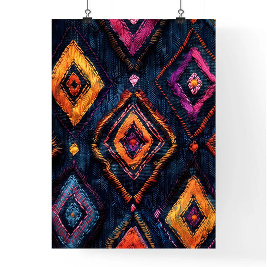 Vibrant Artistic Fabric Textu Poster