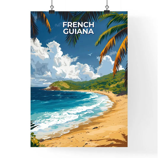 Vibrant Oil Painting of a Tropical Beach in Poster