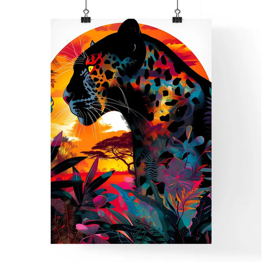 African Savannah Panther Pop Poster