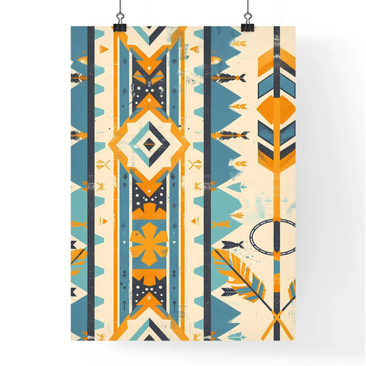 Contemporary Geometric Western Seamless Pape Poster