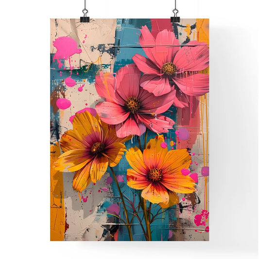 Graffiti Floral Screen Print Wall Art Poster Poster