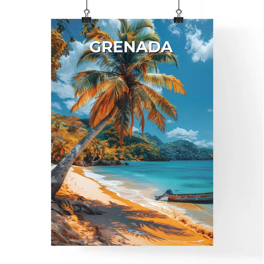 Vibrant Painting of Grenada Beach Poster