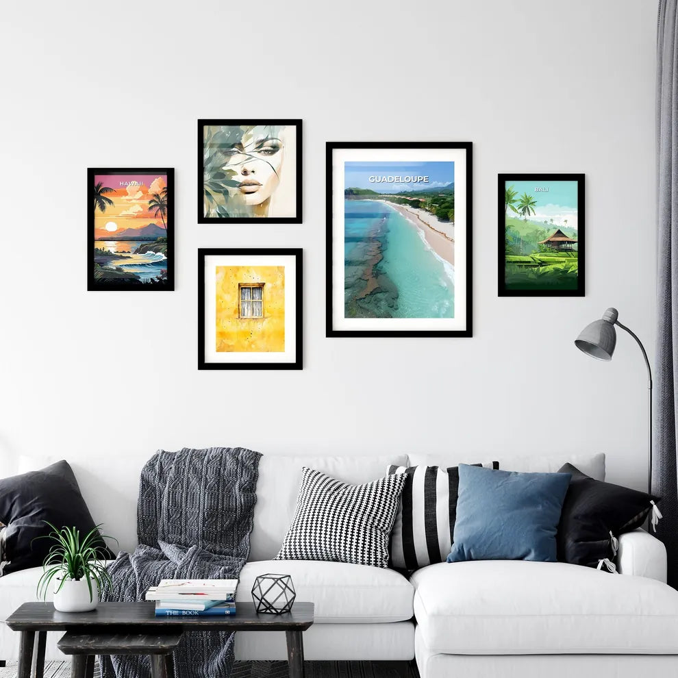 Vibrant Guadeloupean Beach Art Wall Art