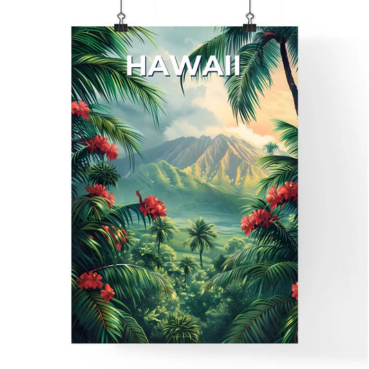 Vibrant Hawaiian Landscape Painting Poster