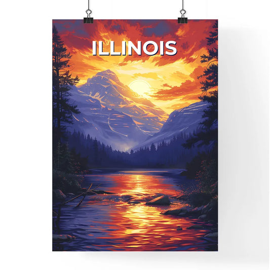 Striking Sunset Canvas Painting Poster