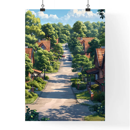 Modern isometric city map Poster