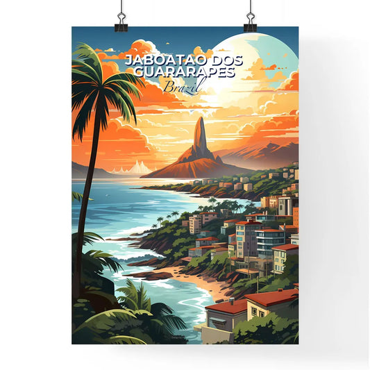Palm-Studded Jaboatao dos Guararapes Brazil Artwork Skyline with Buildings Default Title