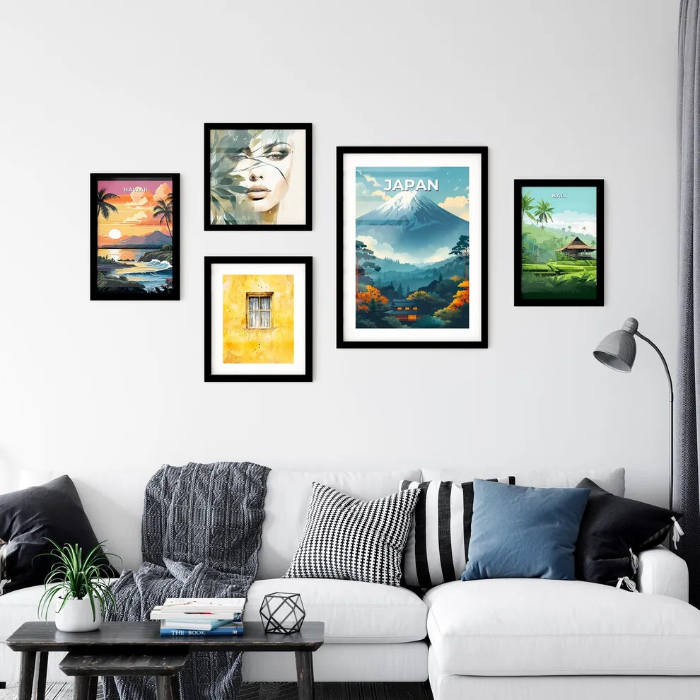 Vibrant Painting of Iconic Mount Fuji with T Wall Art