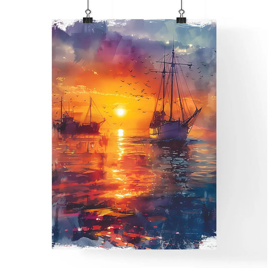 Vibrant Boat Painting on King Harbor Redondo Poster