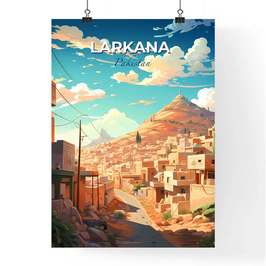 Painterly Skyline of Larkana Pakistan: Vibrant Artistic Landscape Default Title