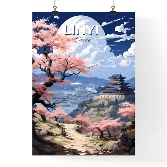 Linyi City Skyline Vibrant Painting Art Building Tree Landscape Default Title