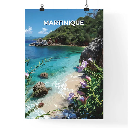 Vibrant Painting of Martinique Beach Poster