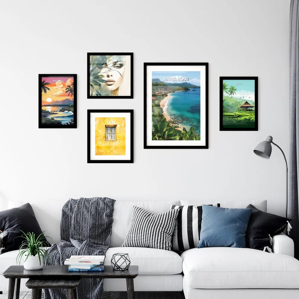 Vibrant Tropical Beach Painting Wall Art