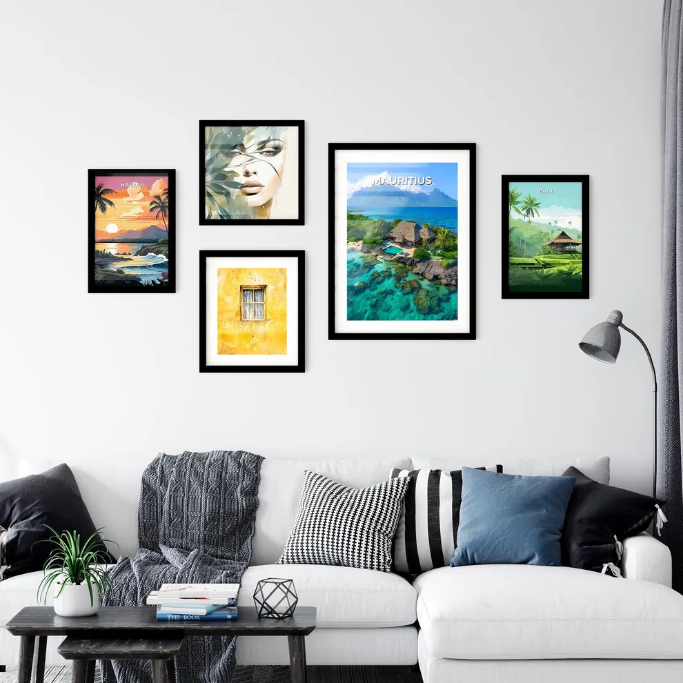 Vibrant Art Painting of a House on an Island Wall Art