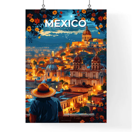 Vibrant Mexico City Painting Art, Travel, City, Culture, Landscape, Latin America, North America, Travel Destination, Urban, Cityscape Poster