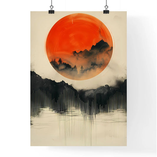 Vibrant Minimalist Abstract Black and White Poster