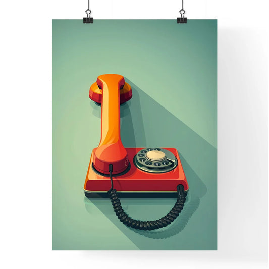 Red telephone painting Poster