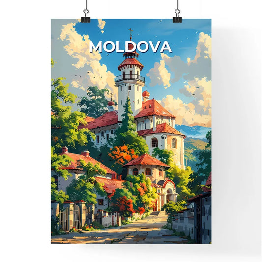 Moldova Europe Building Tower Architecture Wall Art Painting Vivid Oil Painting Art Poster