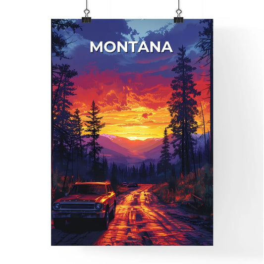 Vibrant Artistic Painting Depicting a Scenic Poster